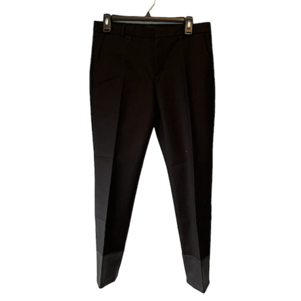 Banana Republic Black Pants with Leather Cuffs Size 4